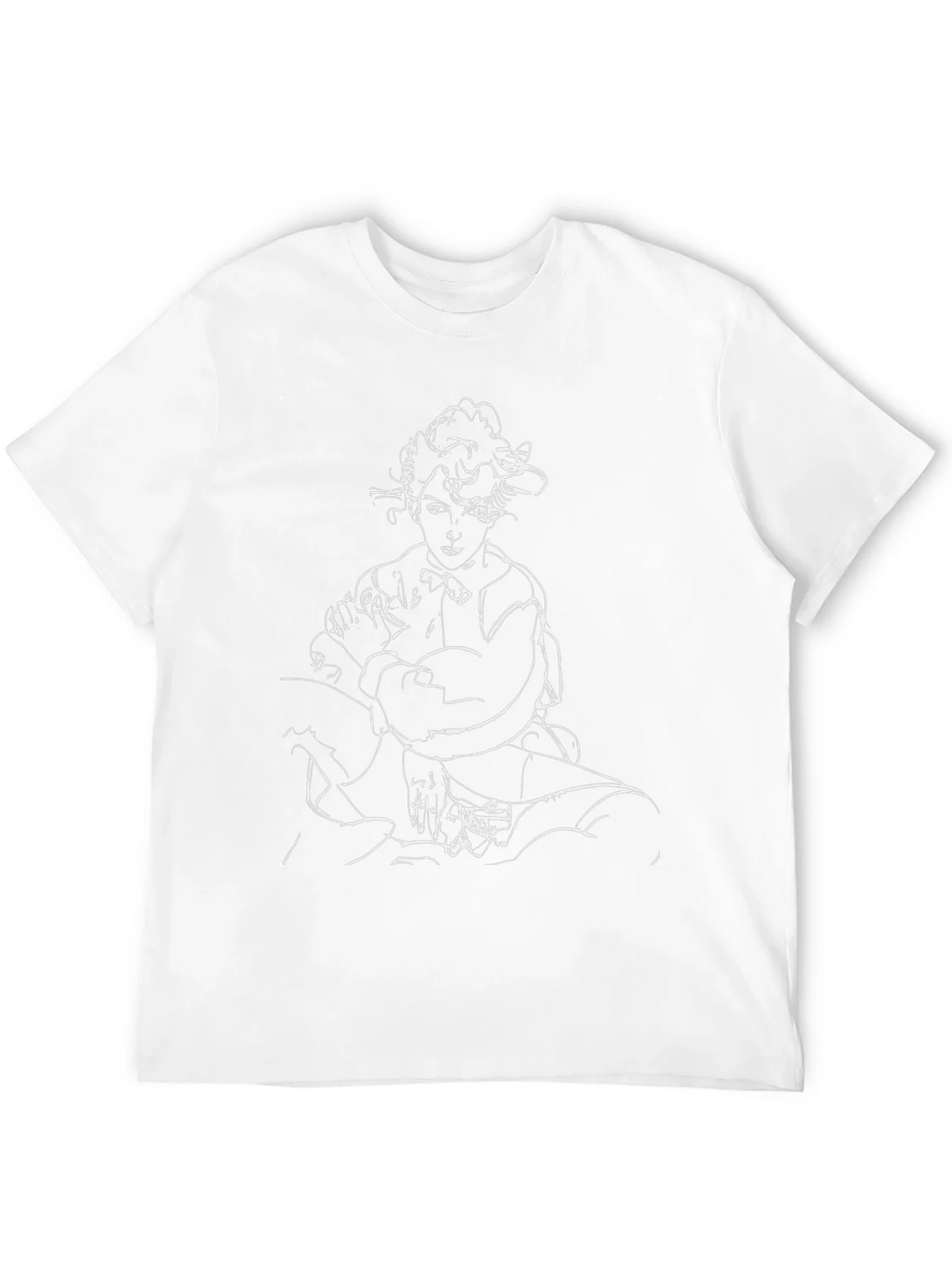 Abstract Portrait Graphic Tee - Black Cotton T-Shirt product image 11