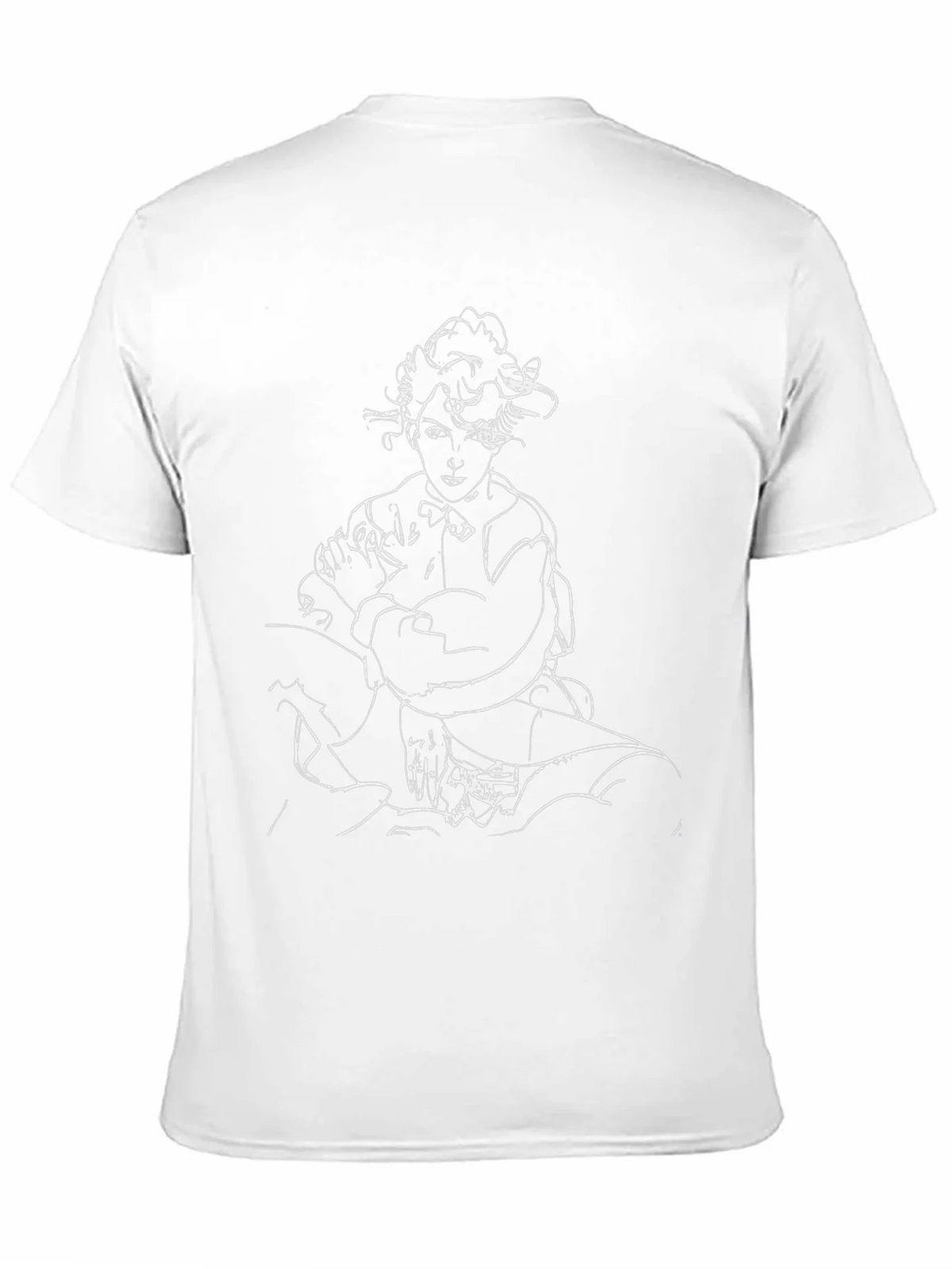 Abstract Portrait Graphic Tee - Black Cotton T-Shirt product image 10