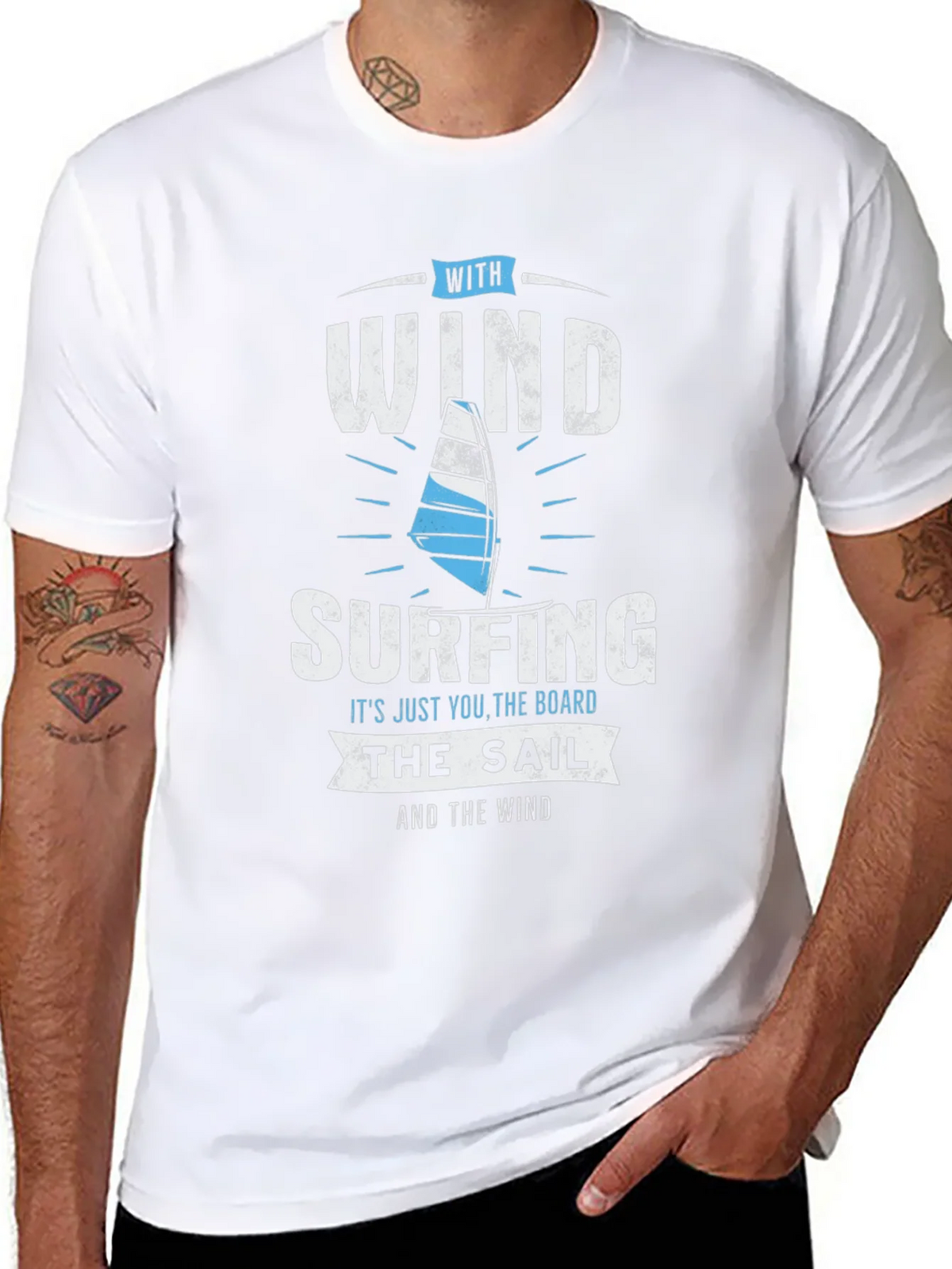 Windsurfing T-Shirt - Wind Sail and Board Design product image 7