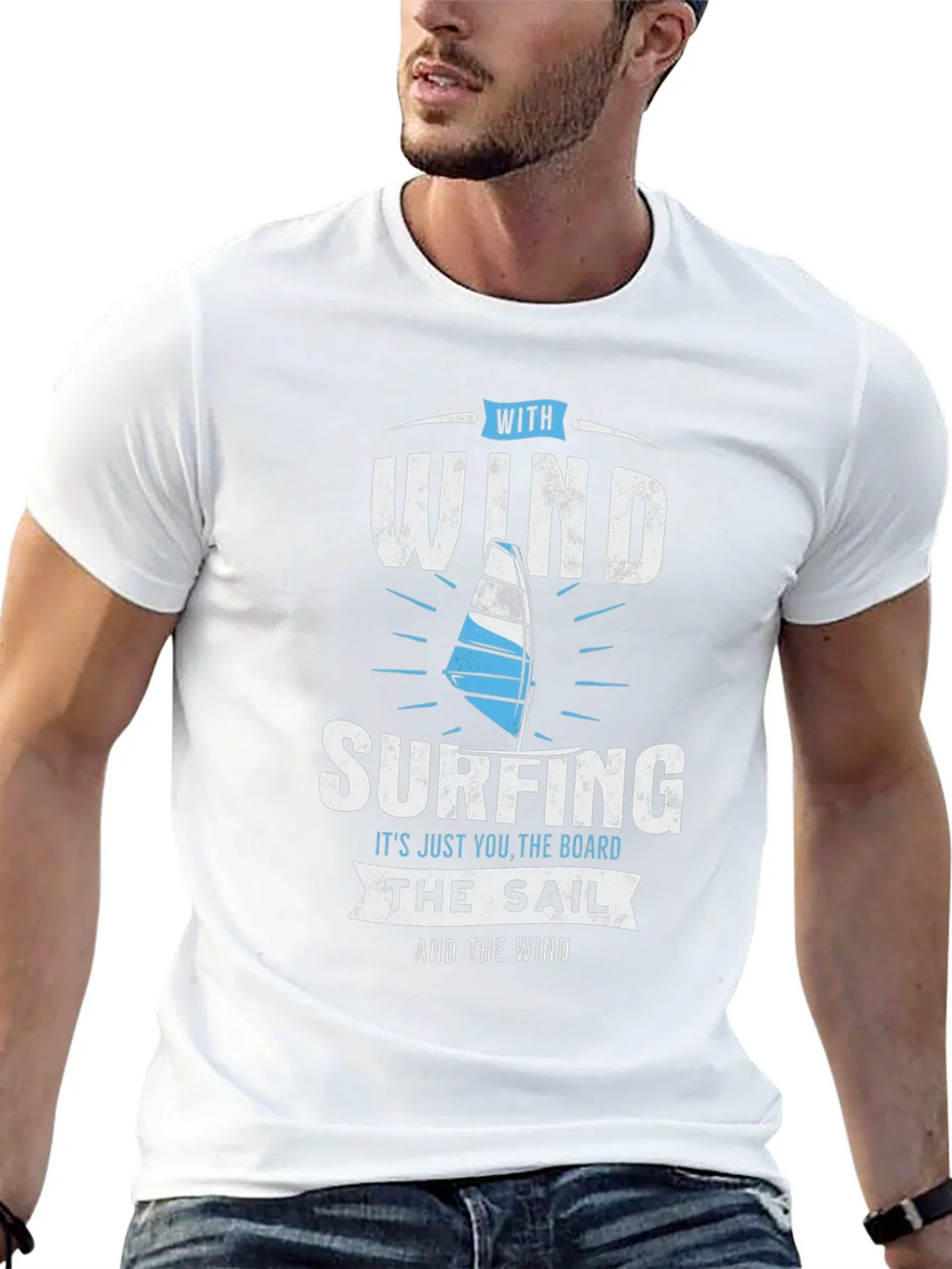Windsurfing T-Shirt - Wind Sail and Board Design product image 12