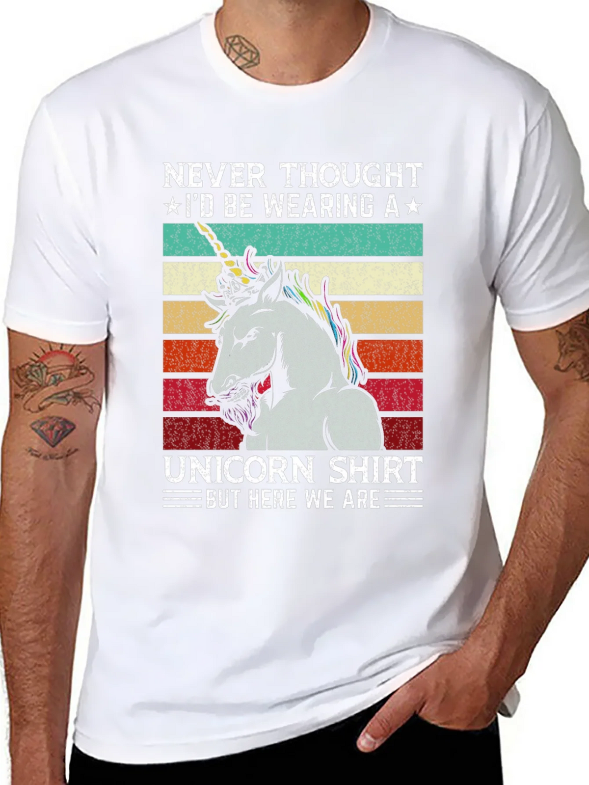 Unicorn Shirt - Never Thought Id Be Wearing A Tee product image 7