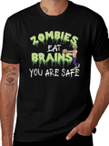 Zombies Eat Brains Graphic T-Shirt - You Are Safe product image 1