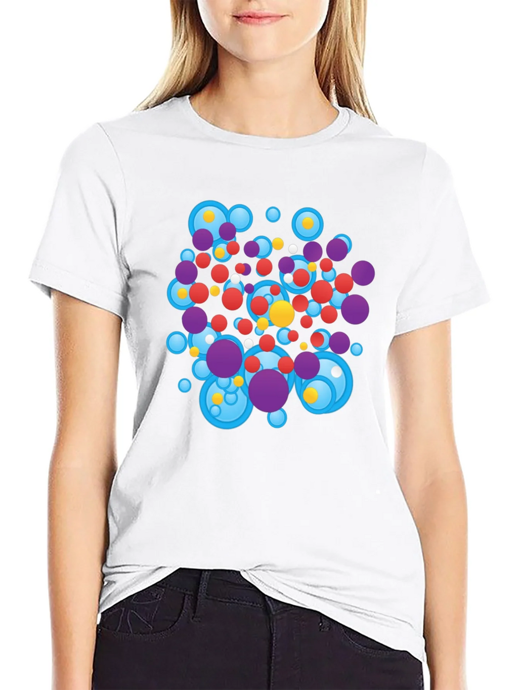 Abstract Circles Black T-Shirt product image 8
