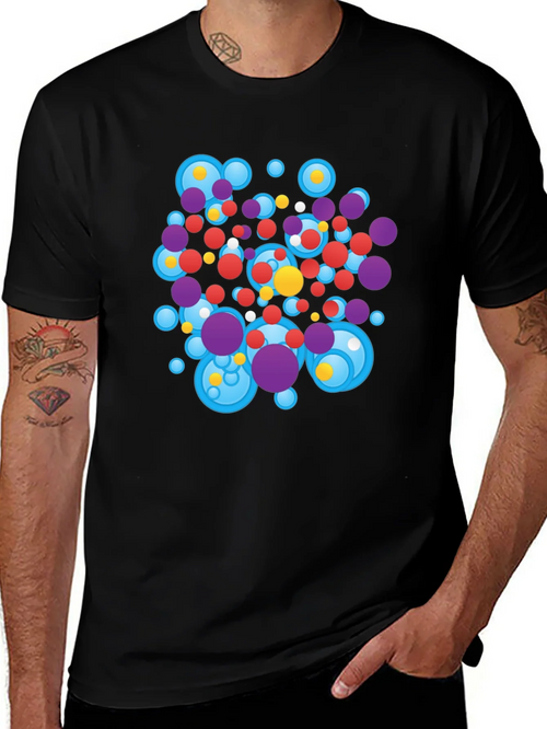 Abstract Circles Black T-Shirt product image 1