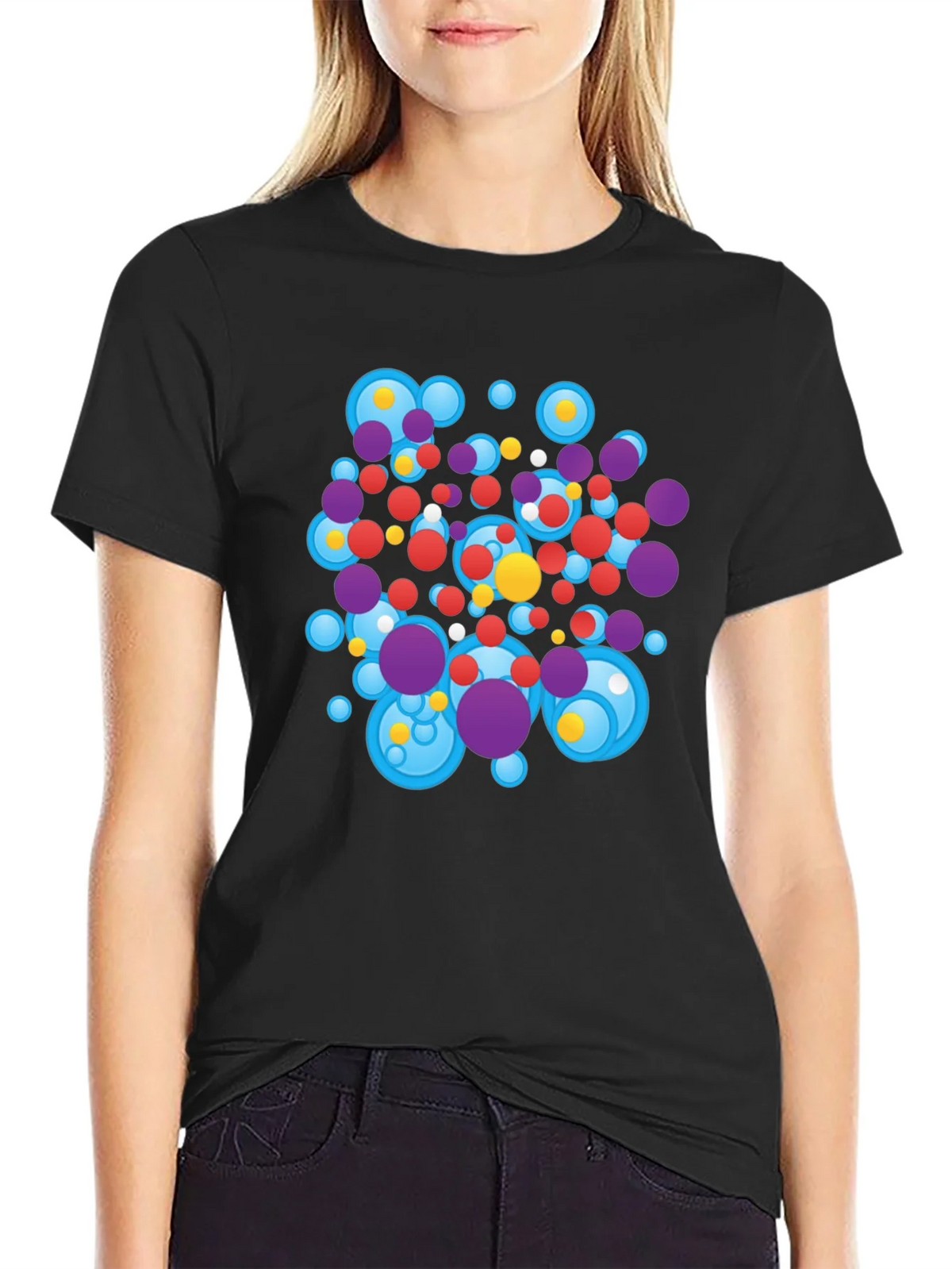 Abstract Circles Black T-Shirt product image 2
