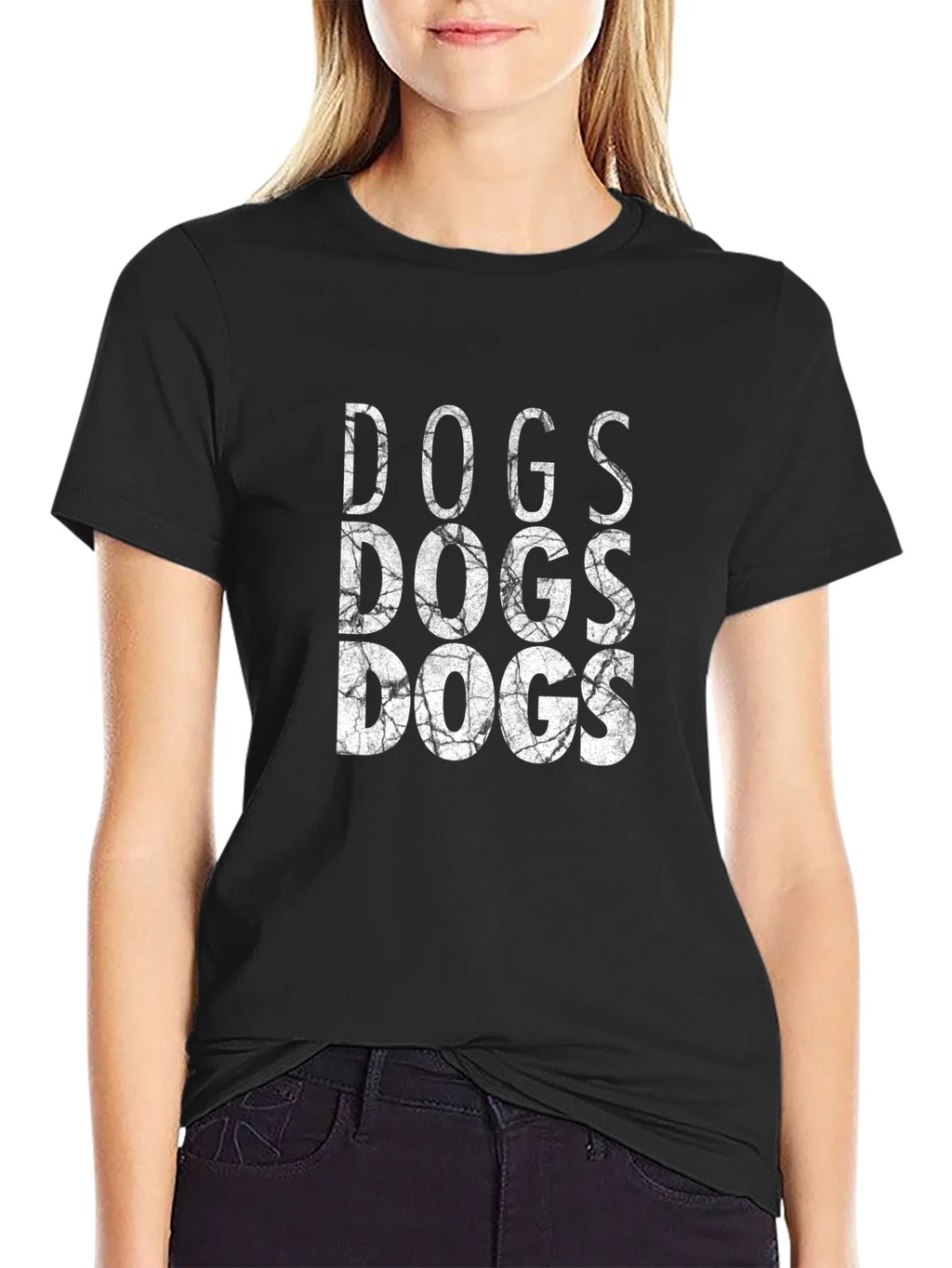 Cool DOGS Graphic Print Black T-Shirt product image 2