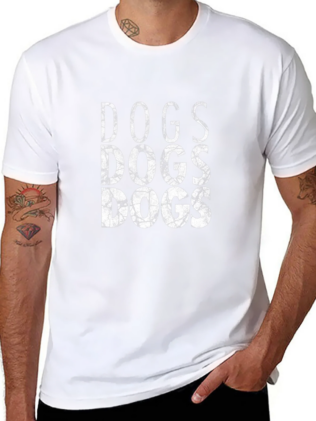 Cool DOGS Graphic Print Black T-Shirt product image 7