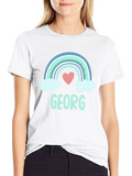 Personalized Georg Rainbow Heart T-Shirt product image 1