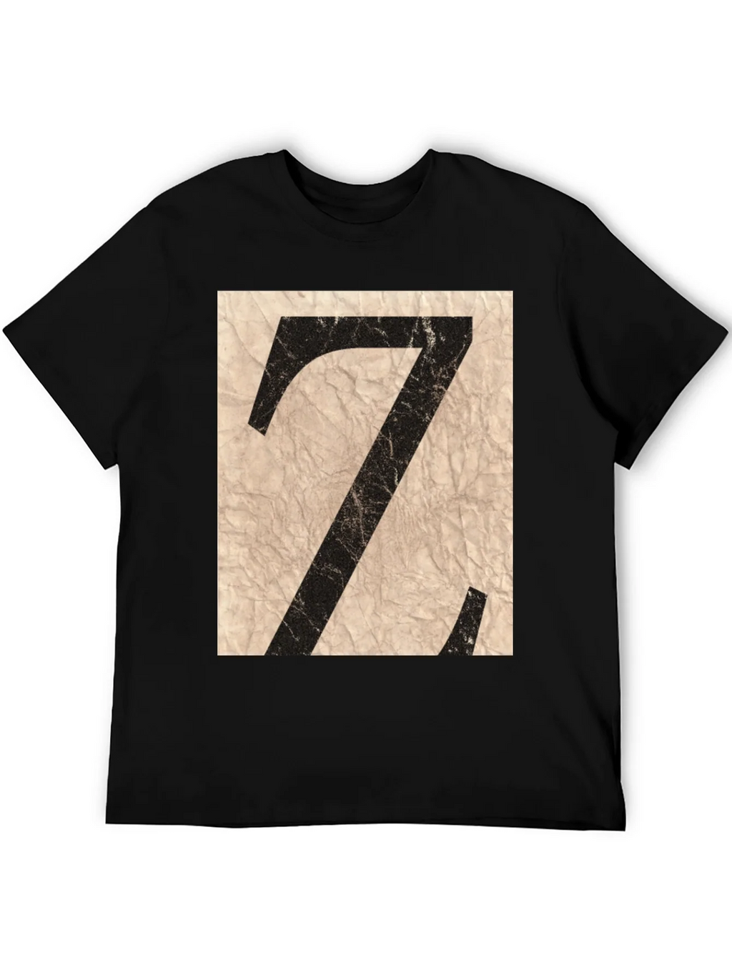 Abstract Letter Z Graphic Tee - Black Cotton Blend Shirt product image 2