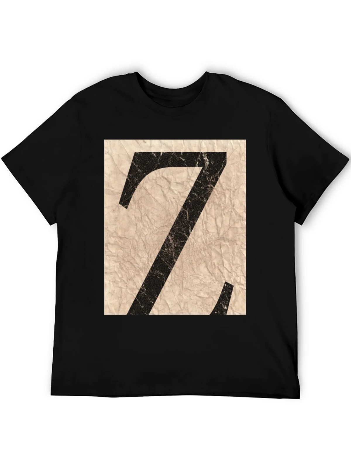Abstract Letter Z Graphic Tee - Black Cotton Blend Shirt product image 2