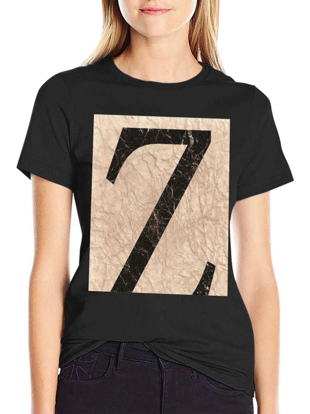 Abstract Letter Z Graphic Tee - Black Cotton Blend Shirt product image 1