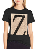 Abstract Letter Z Graphic Tee - Black Cotton Blend Shirt product image 1