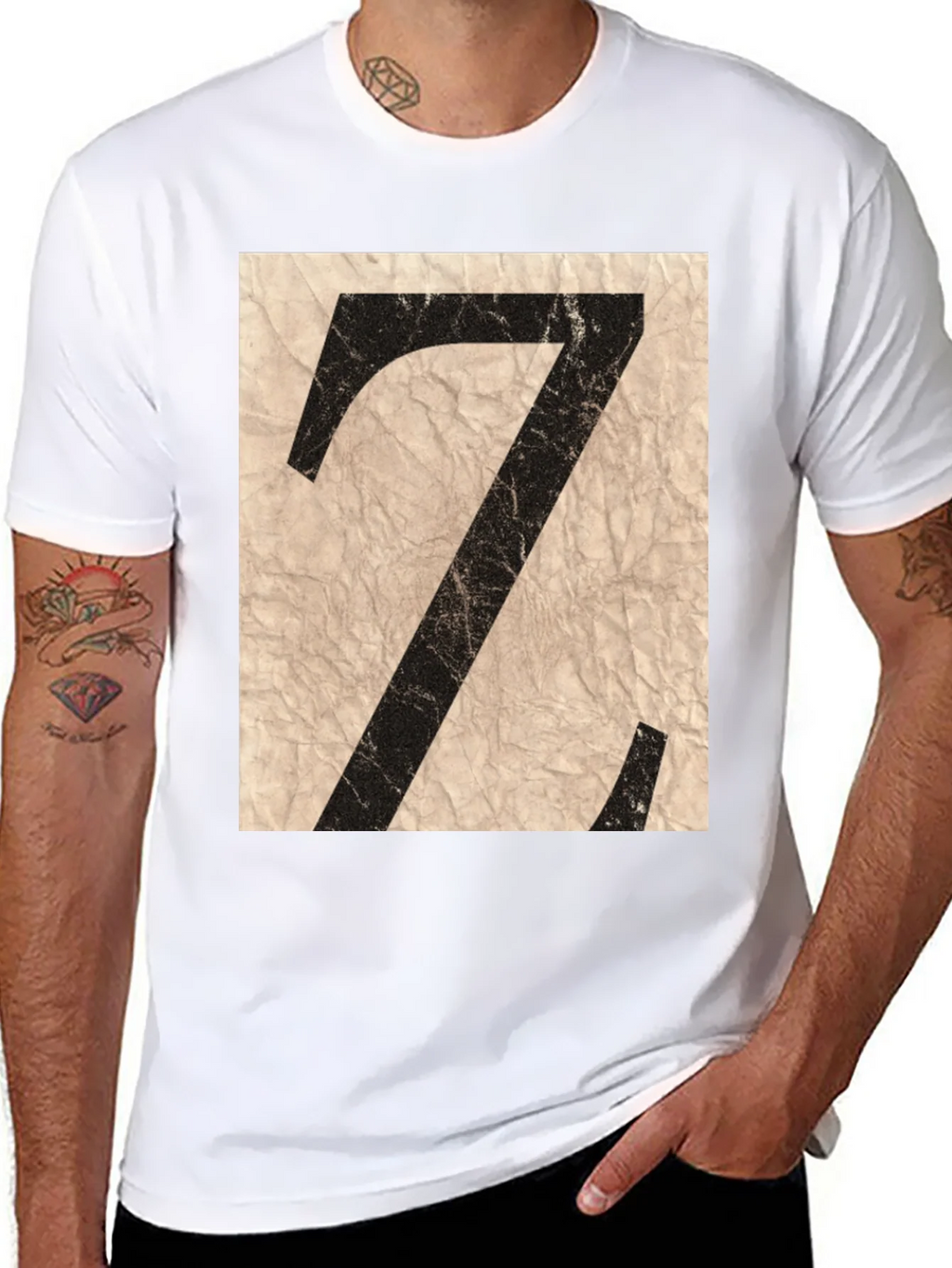 Abstract Letter Z Graphic Tee - Black Cotton Blend Shirt product image 3