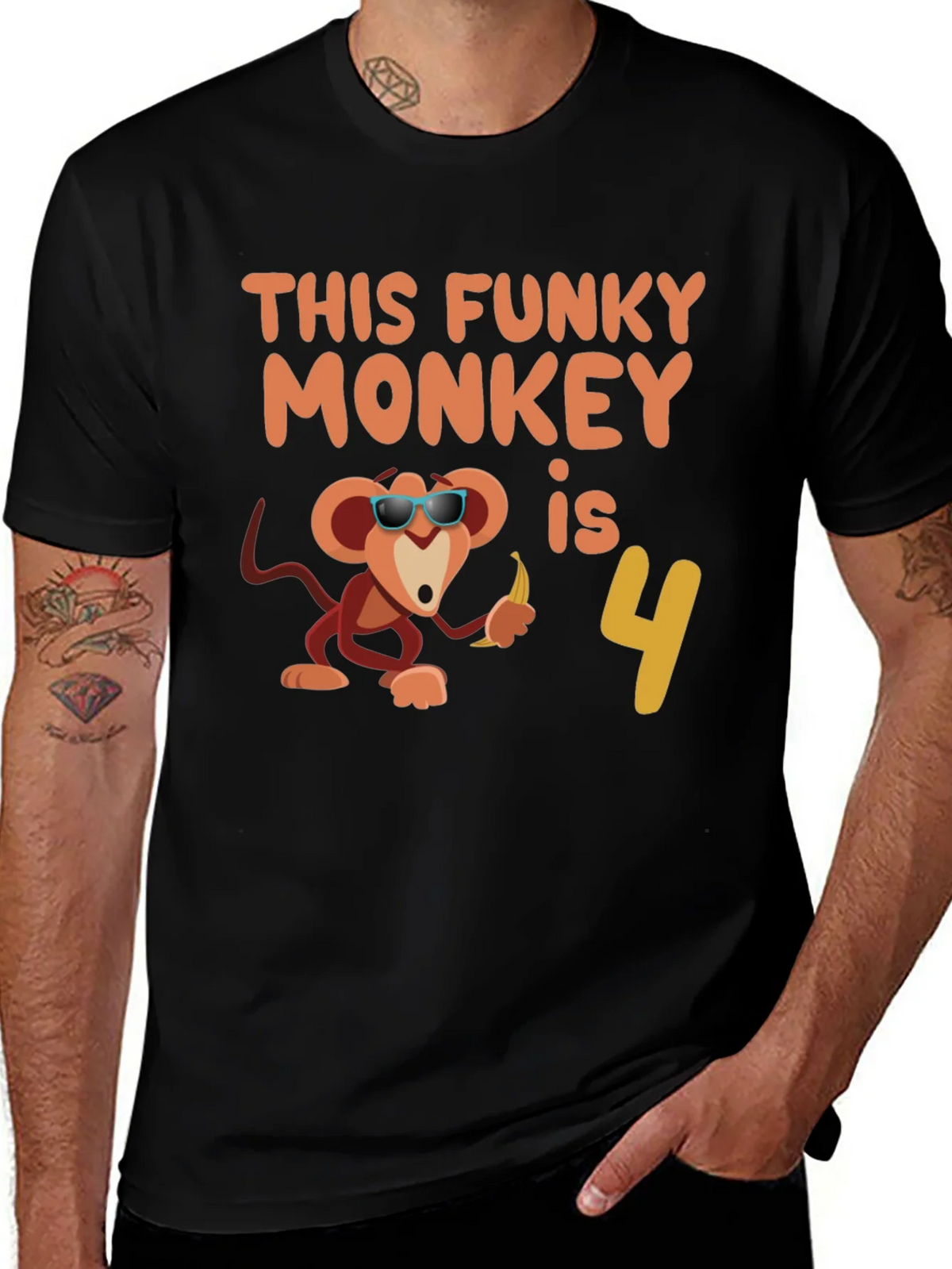 Funky Monkey Birthday T-Shirt: 4th Apparel product image 1
