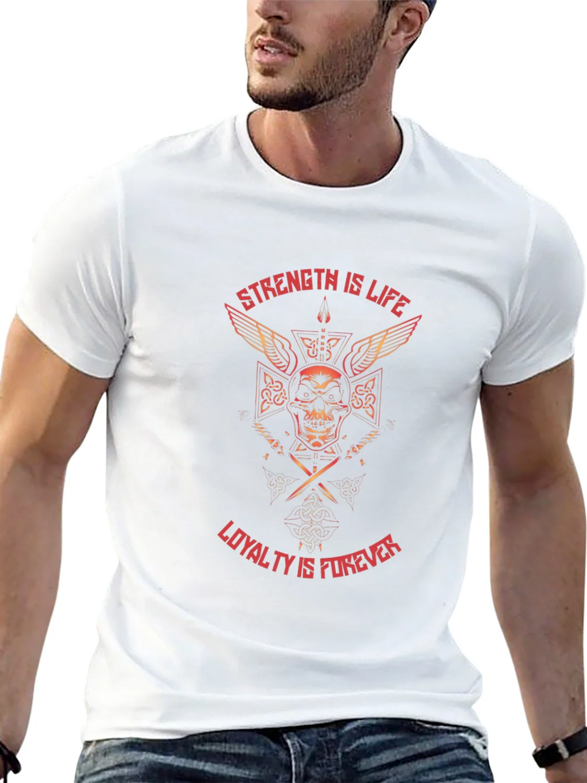 Strength & Loyalty Graphic Tee - Black product image 3