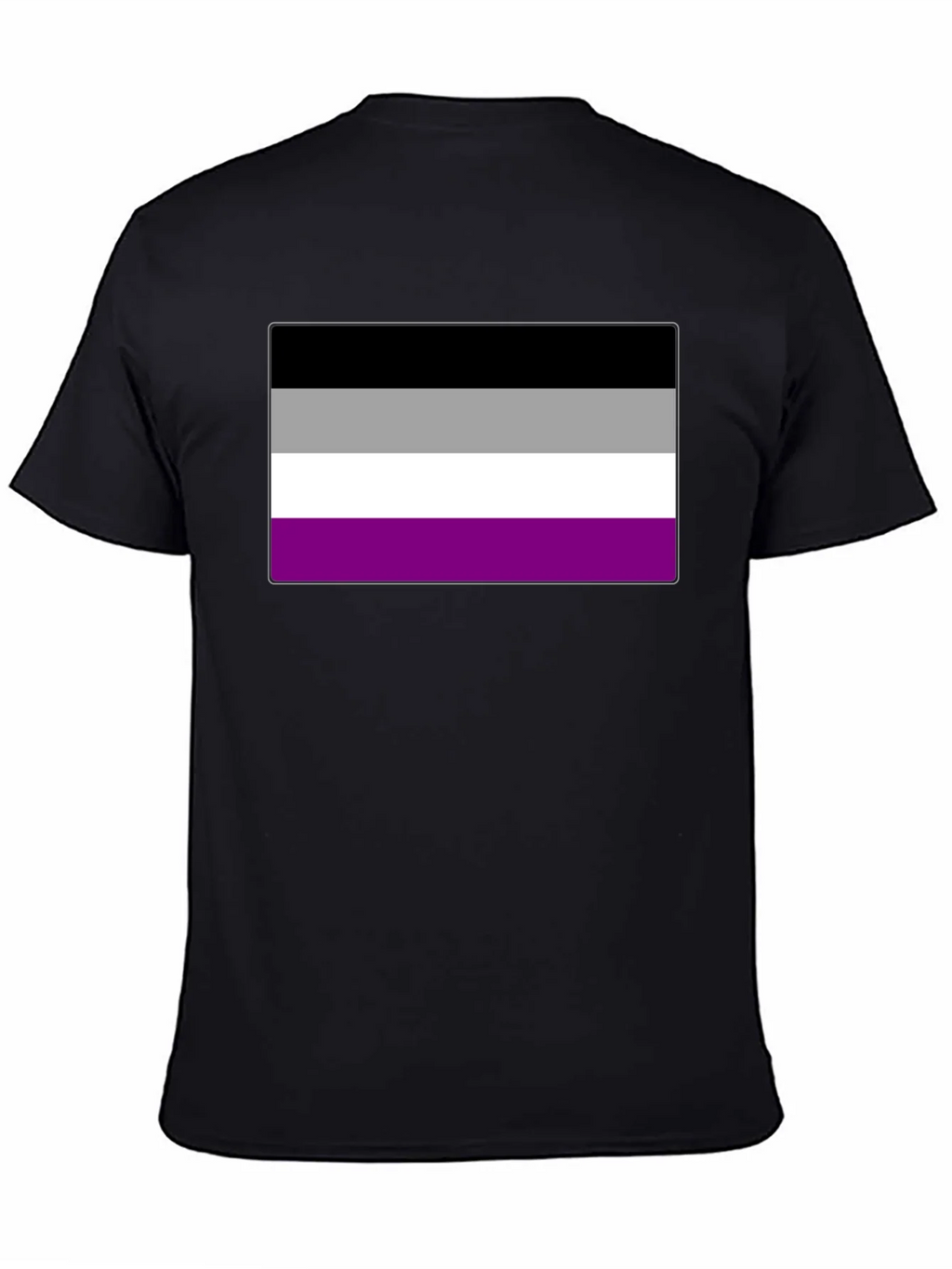 Asexual Pride Flag Graphic Tee - Black product image 1