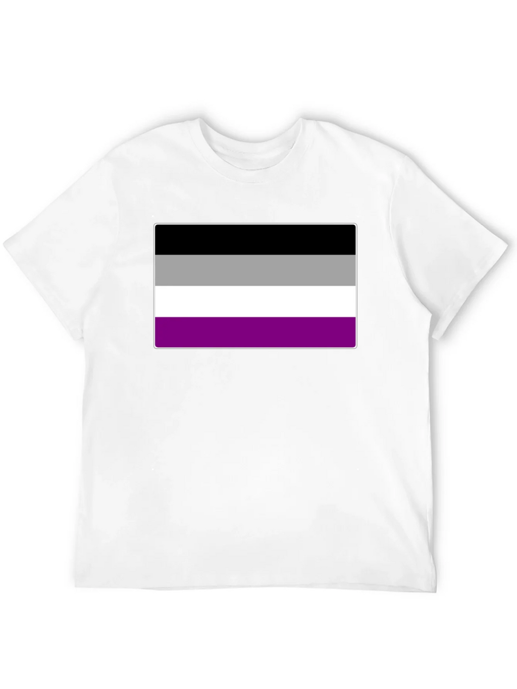 Asexual Pride Flag Graphic Tee - Black product image 3