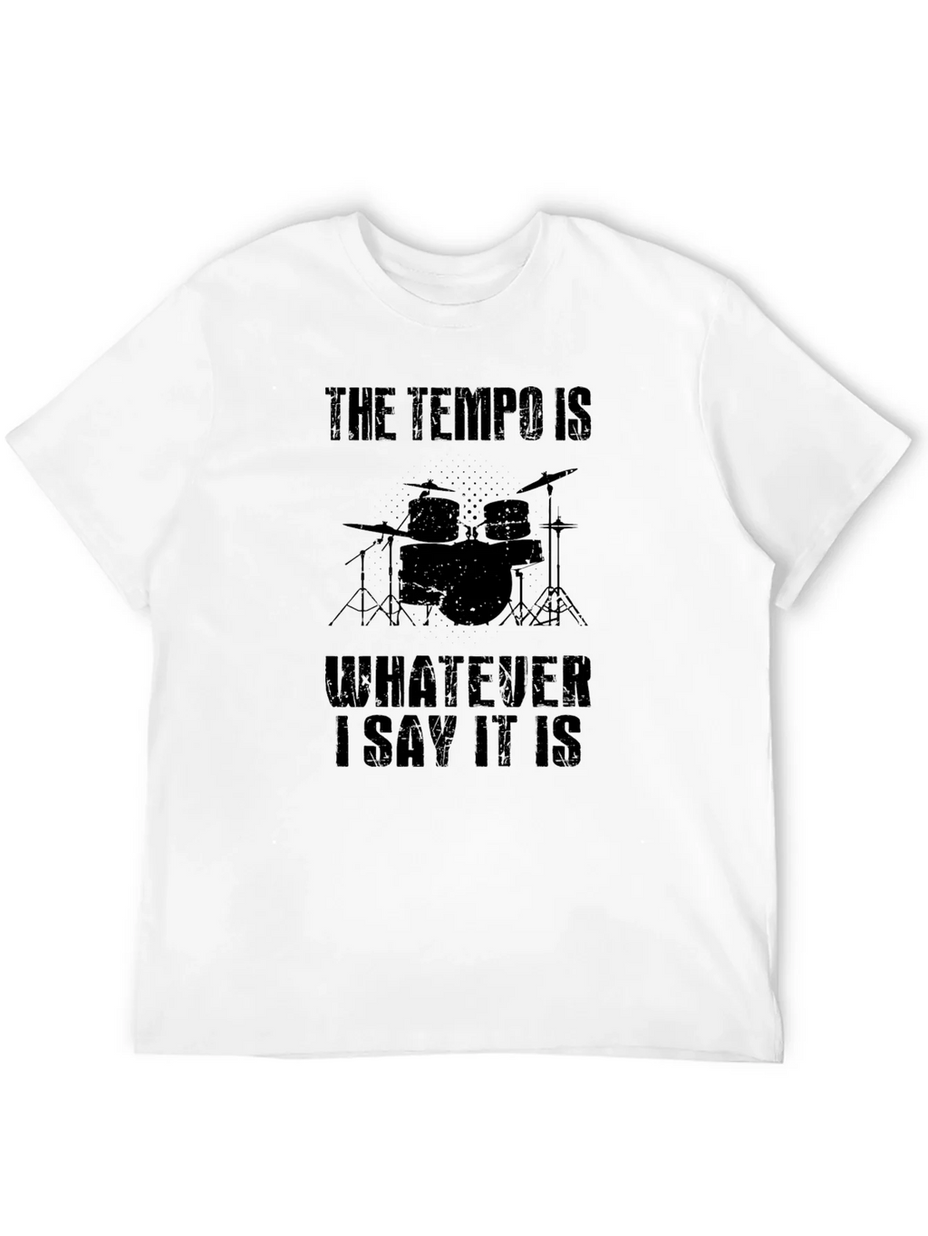 Tempo Drummer Black T-Shirt - Funny Musician Tee product image 11