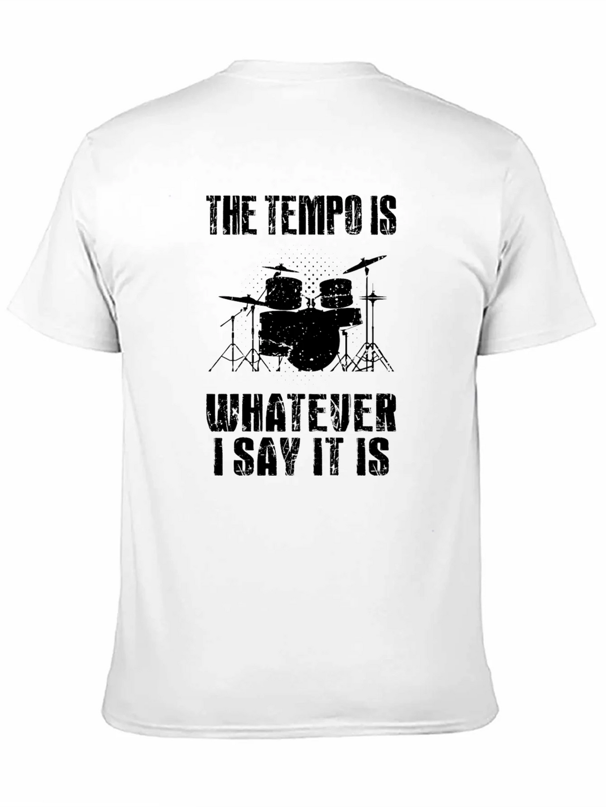 Tempo Drummer Black T-Shirt - Funny Musician Tee product image 10