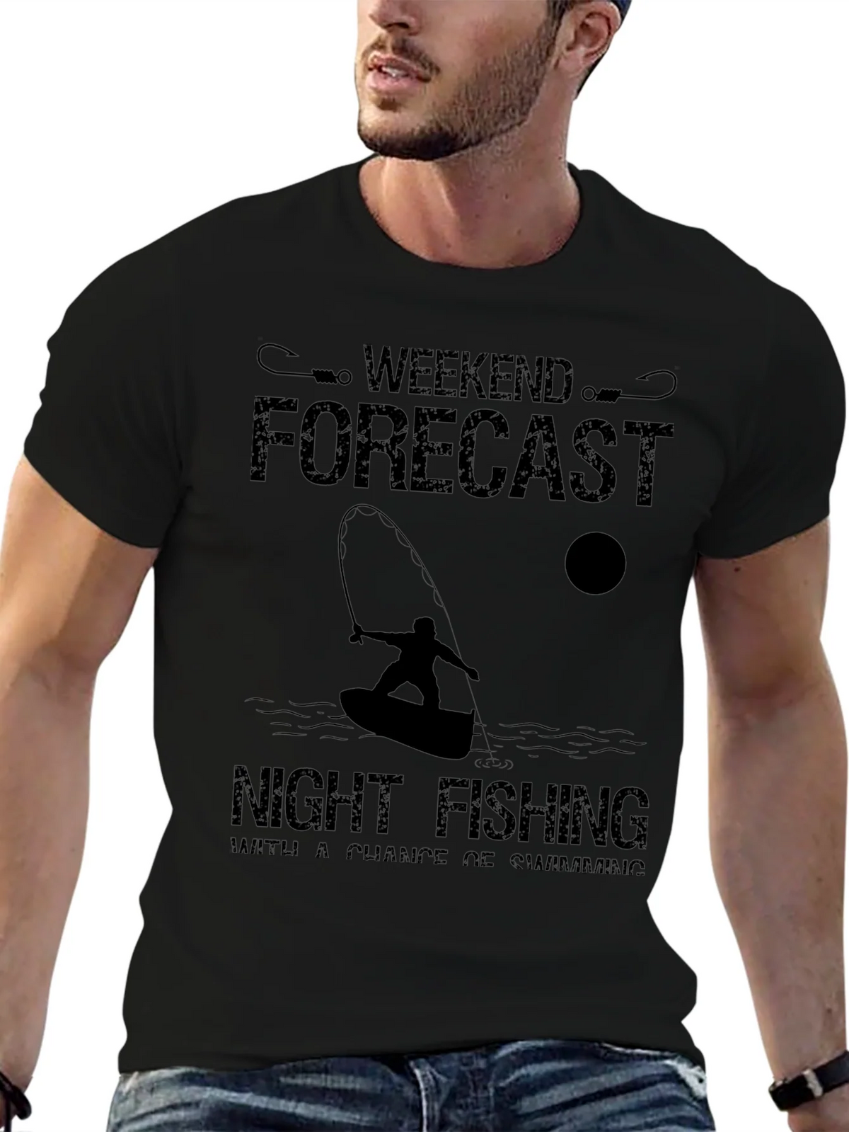 Weekend Forecast: Night Fishing T-Shirt product image 4