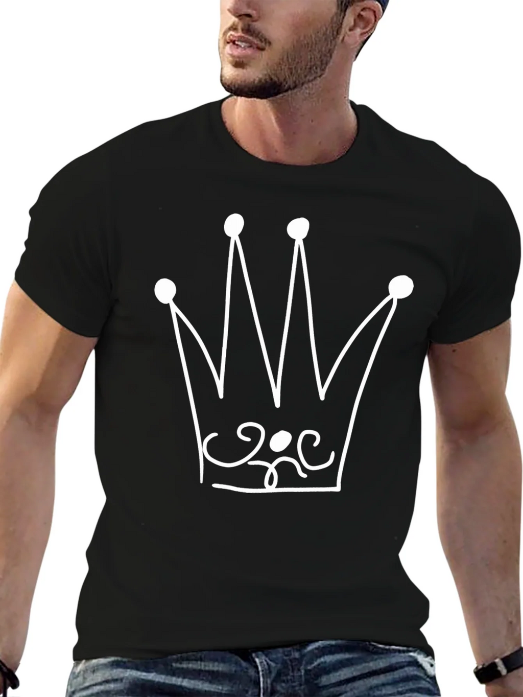 Crown Graphic Print Black T-Shirt product image 5