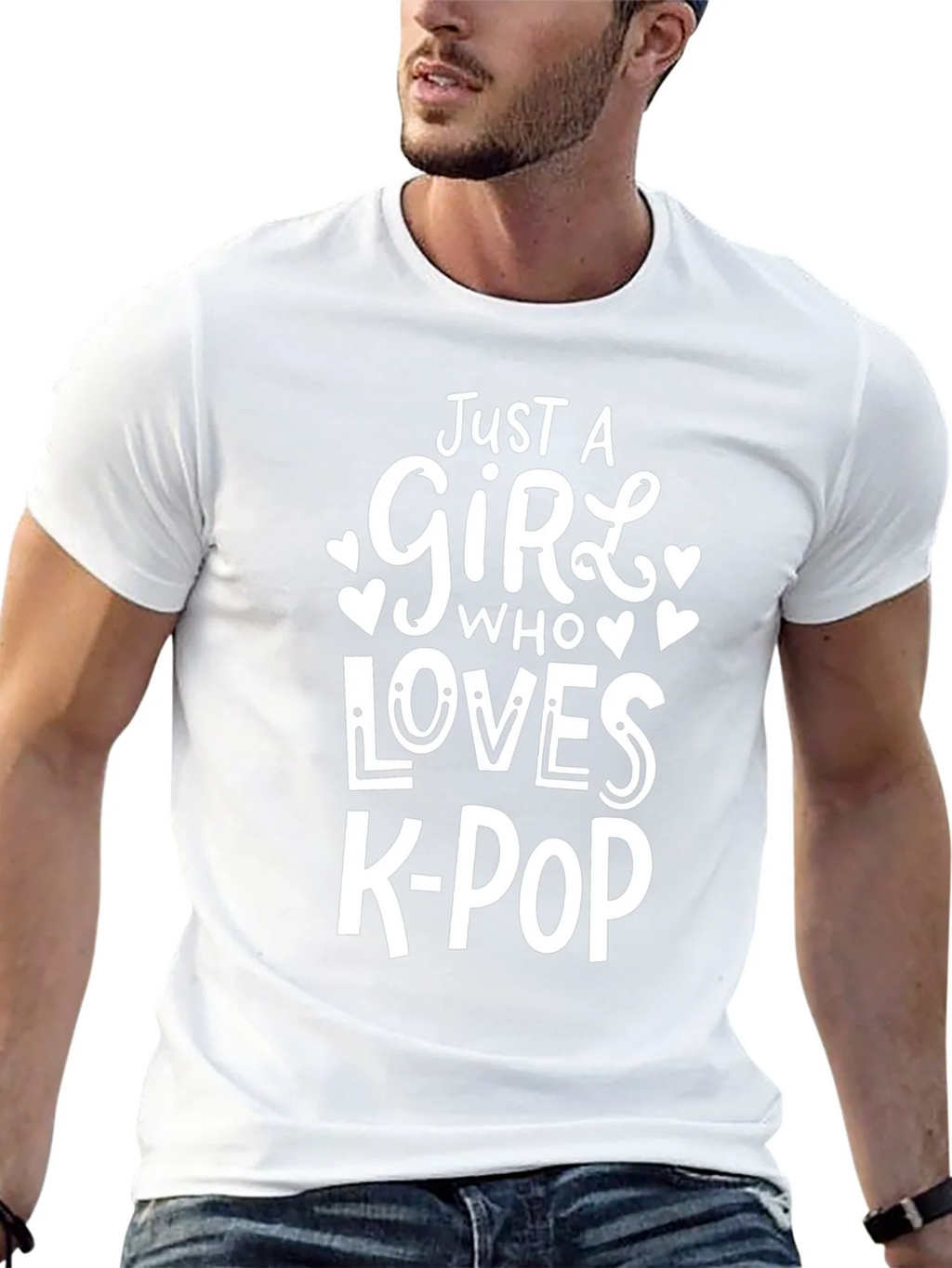 Just A Girl Who Loves K-Pop Black T-Shirt product image 4