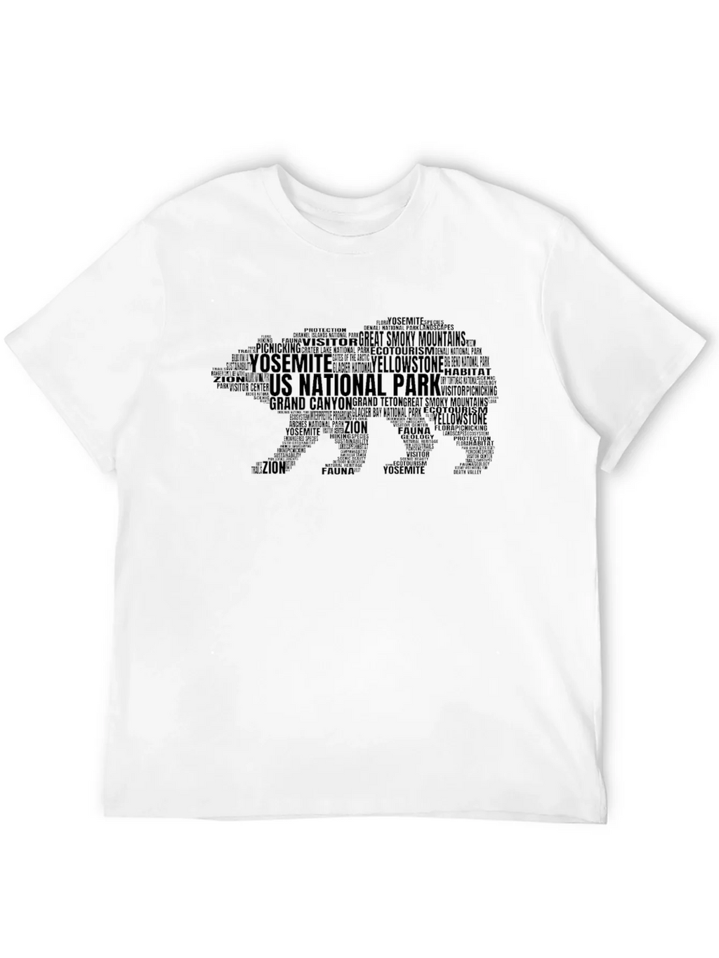National Park Word Art Bear T-Shirt product image 11