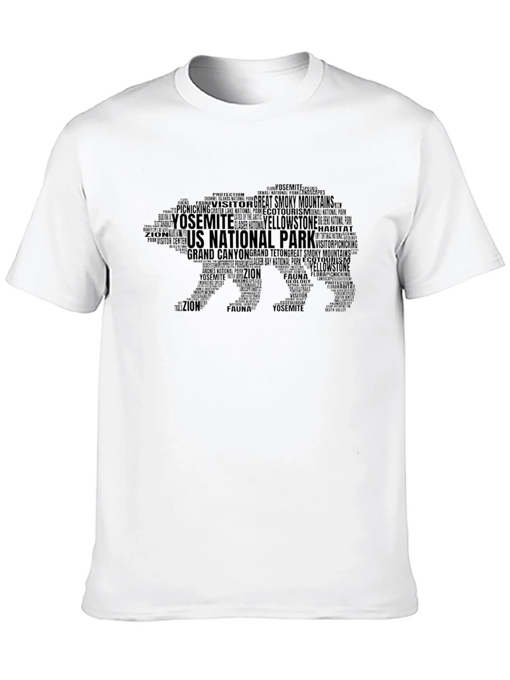 National Park Word Art Bear T-Shirt product image 9