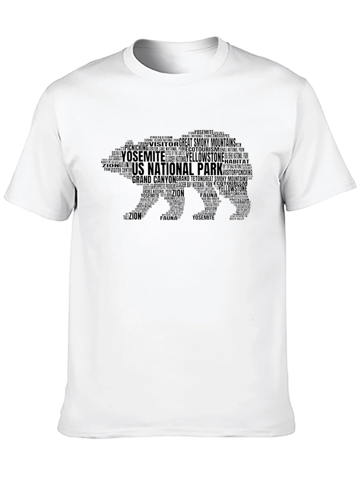 National Park Word Art Bear T-Shirt product image 9