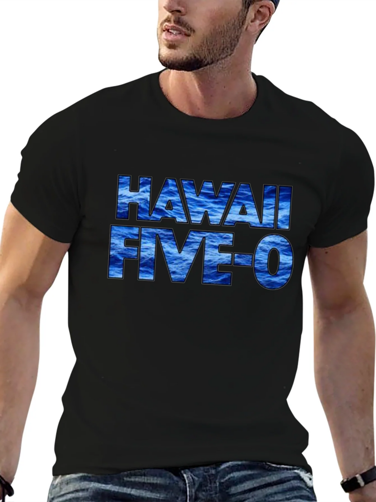 Hawaii Five-O Wave T-Shirt Black product image 4