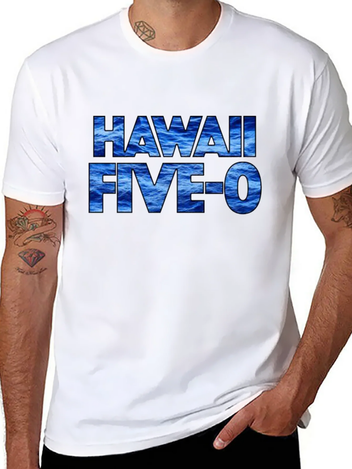 Hawaii Five-O Wave T-Shirt Black product image 5