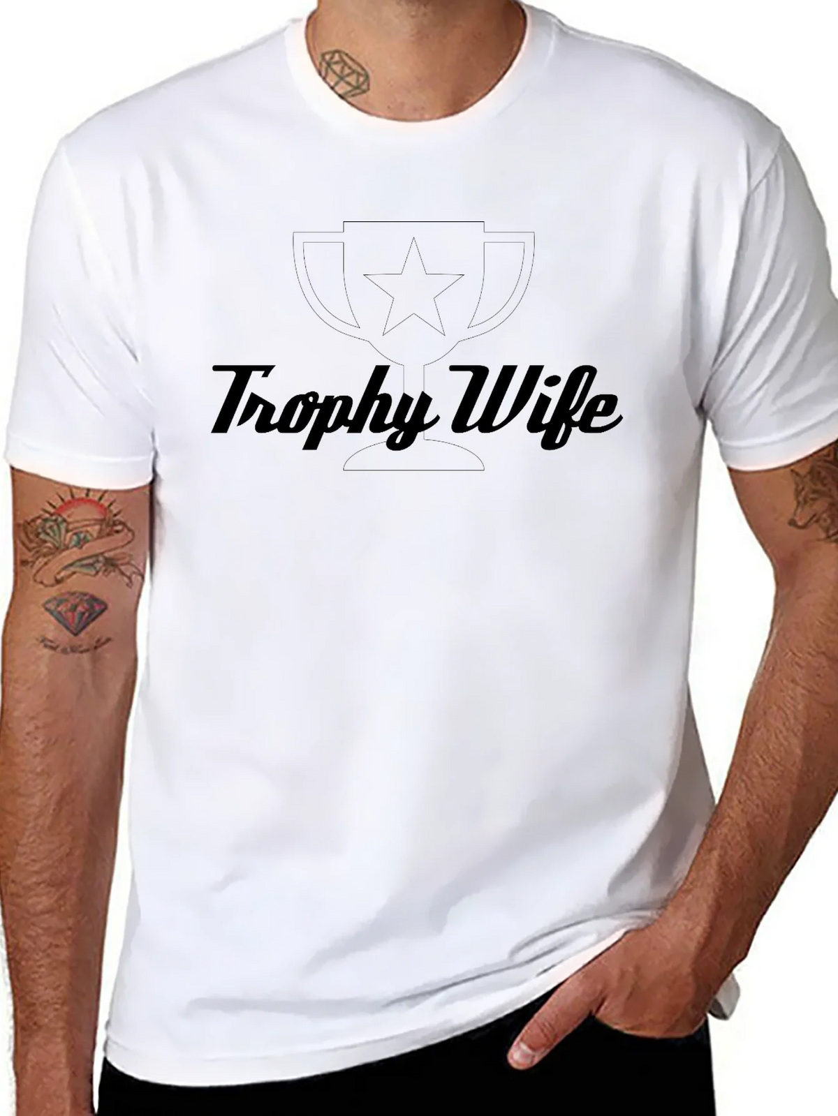 Trophy Wife Graphic Tee - Black product image 3