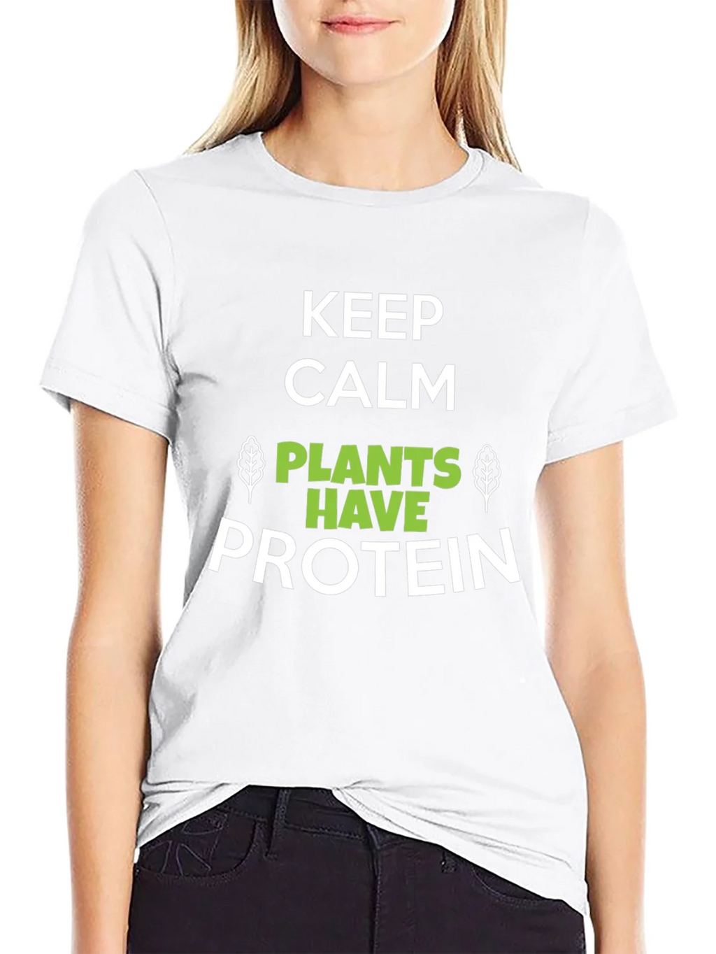 Keep Calm Plants Have Protein Graphic T-Shirt product image 4