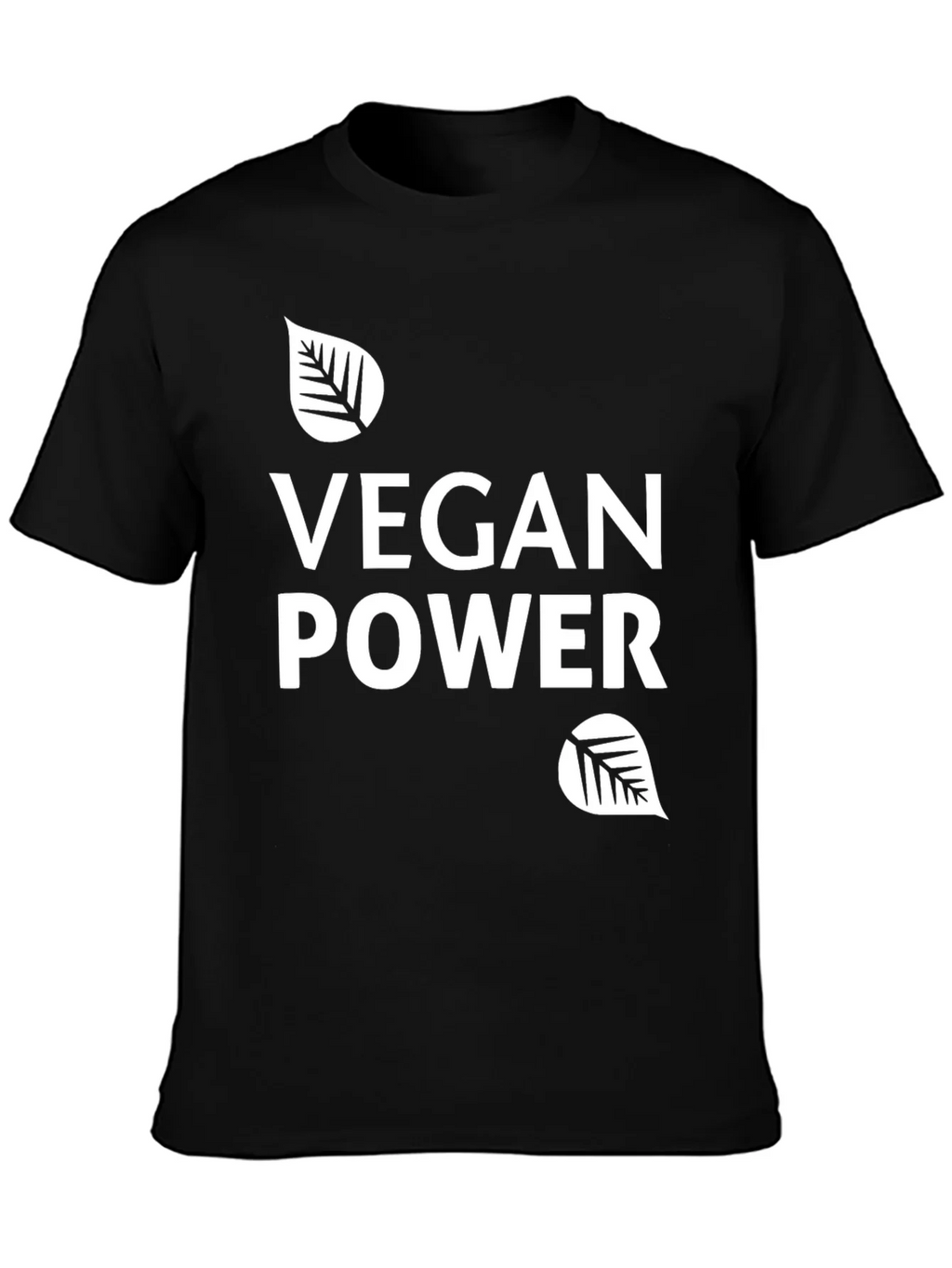 Vegan Power T-Shirt - Black Graphic Tee product image 3