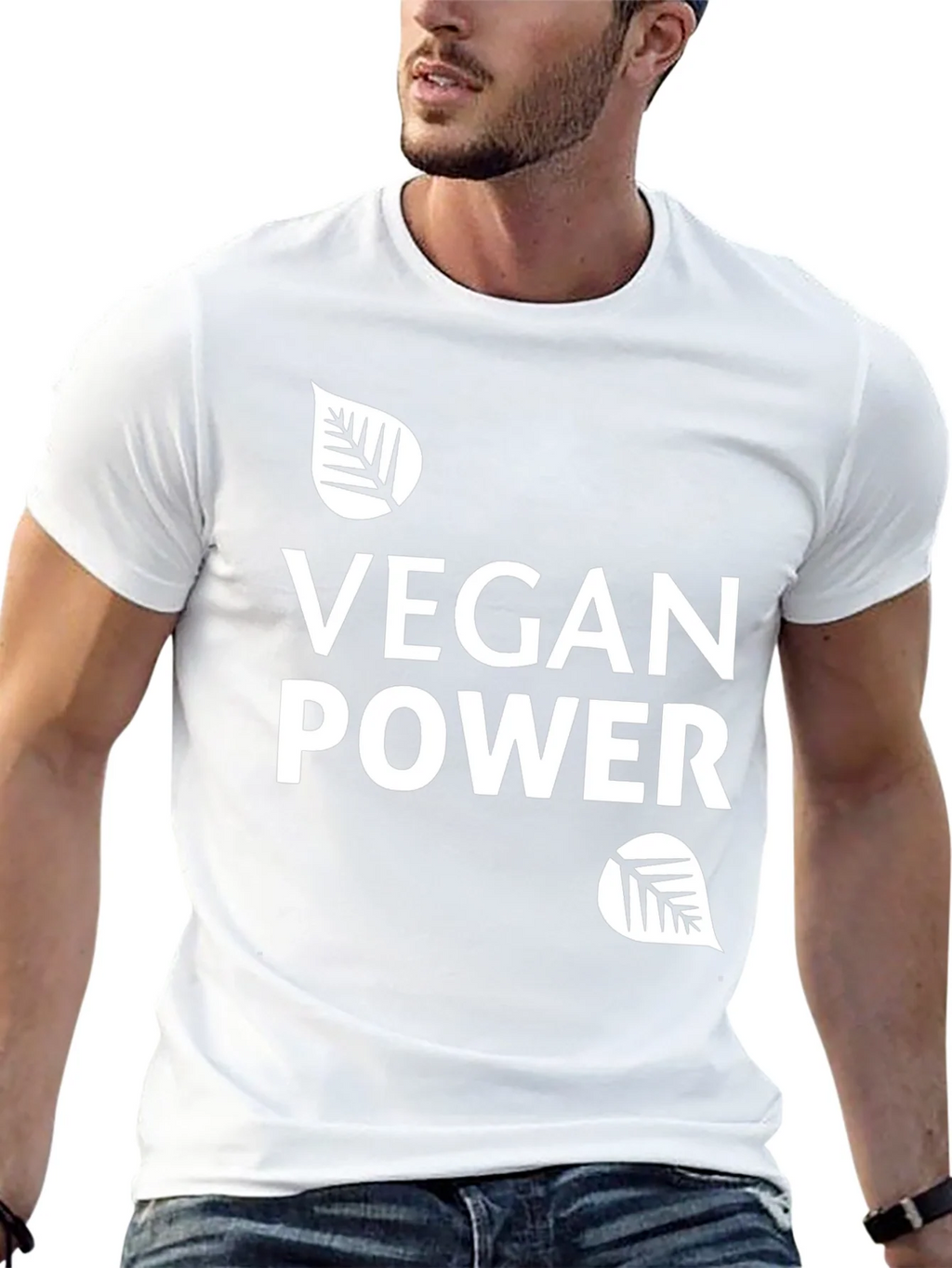 Vegan Power T-Shirt - Black Graphic Tee product image 12