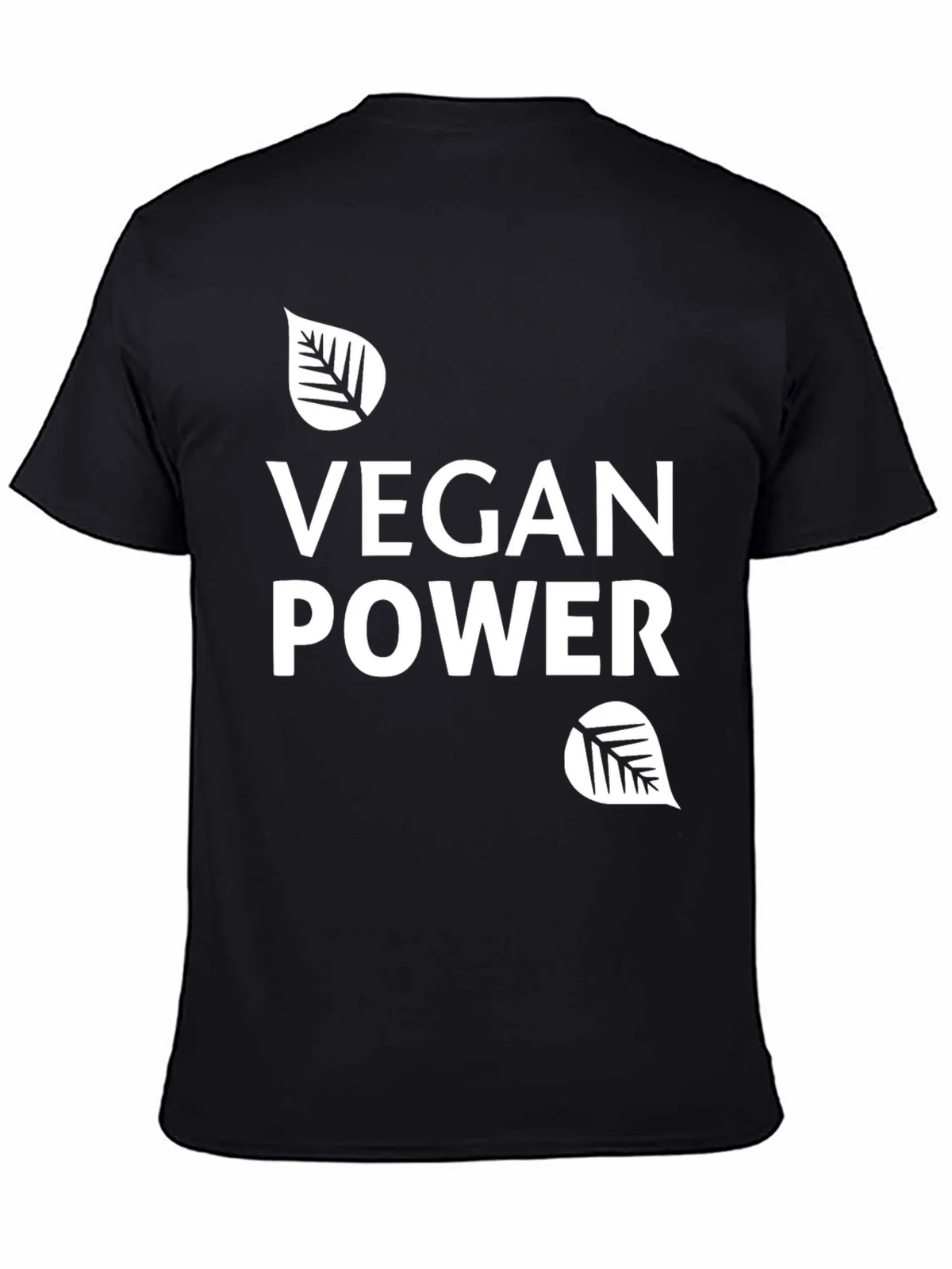 Vegan Power T-Shirt - Black Graphic Tee product image 4