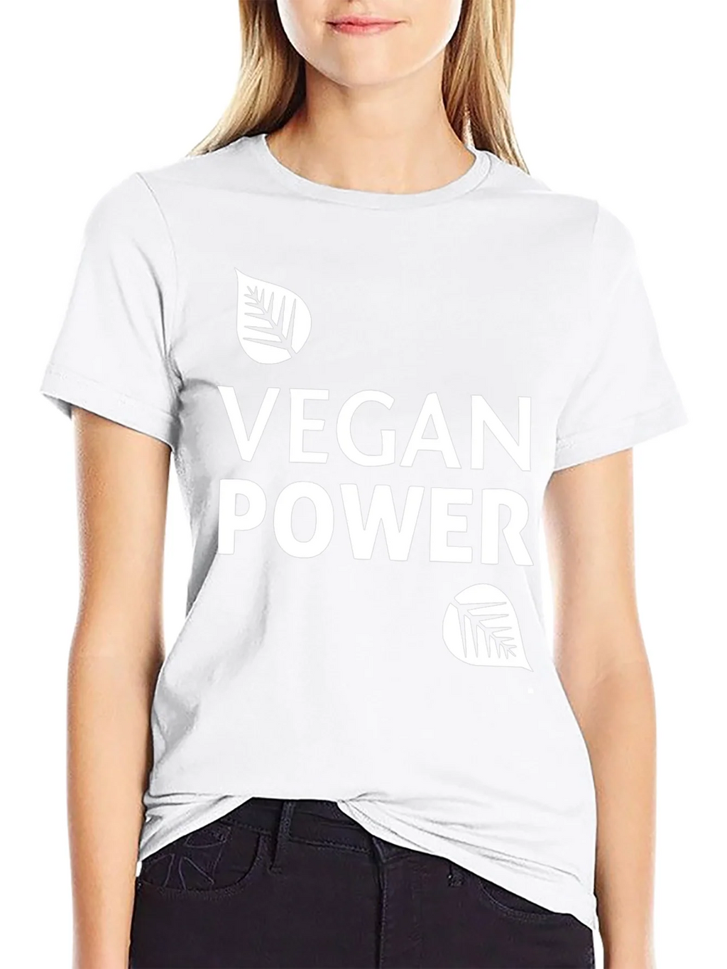 Vegan Power T-Shirt - Black Graphic Tee product image 8