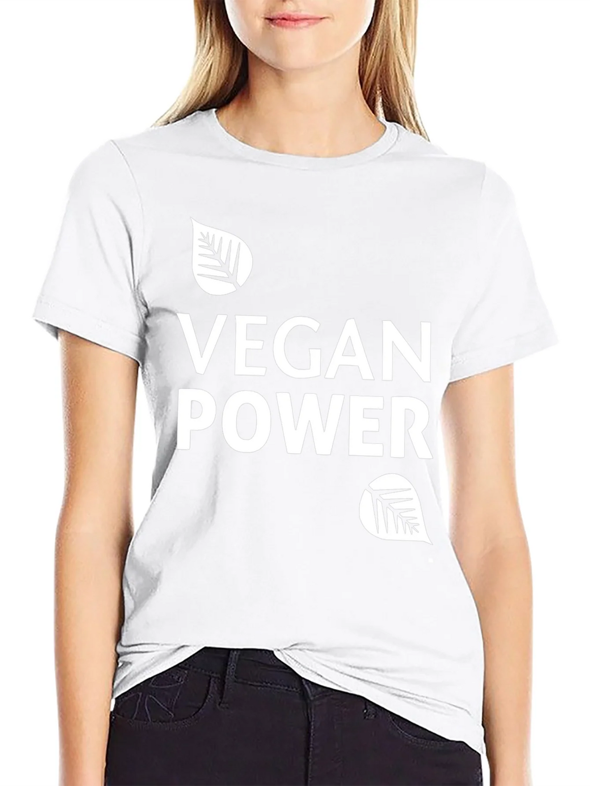 Vegan Power T-Shirt - Black Graphic Tee product image 8