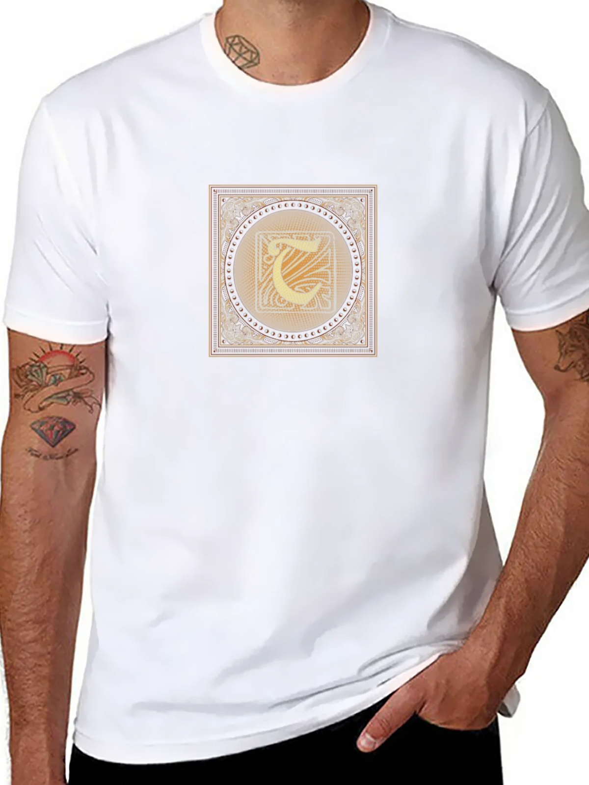 Ornate Initial T-Shirt - Vintage Design product image 7