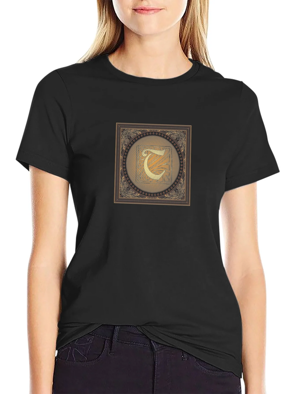 Ornate Initial T-Shirt - Vintage Design product image 2