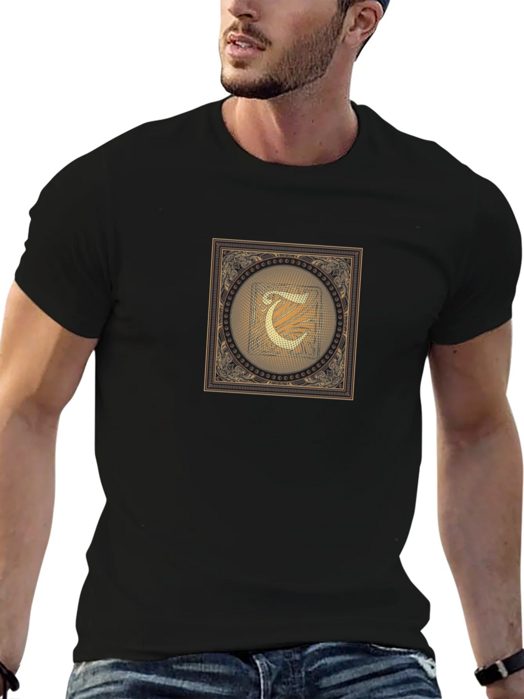 Ornate Initial T-Shirt - Vintage Design product image 6