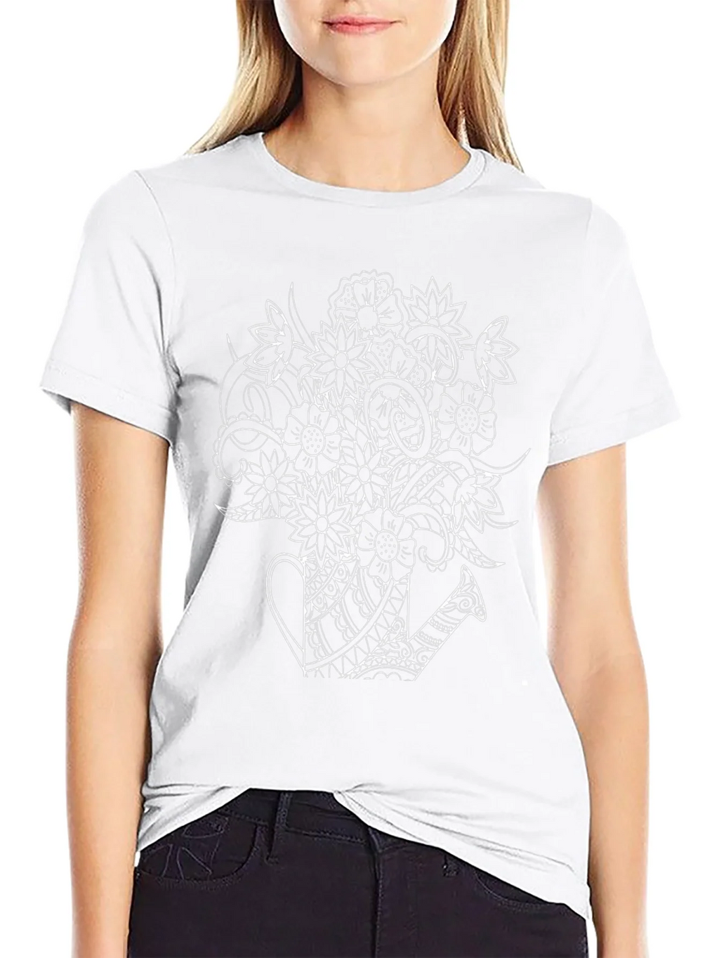 Floral Watering Can Graphic T-Shirt - Black product image 8