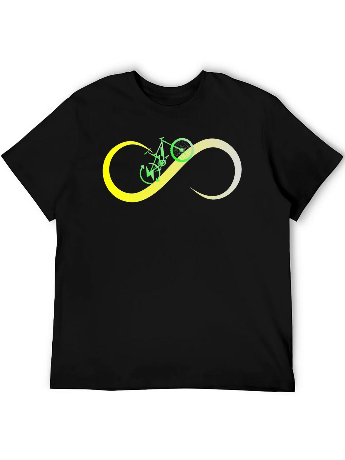 Bike Infinity Loop Graphic Black T-Shirt product image 2