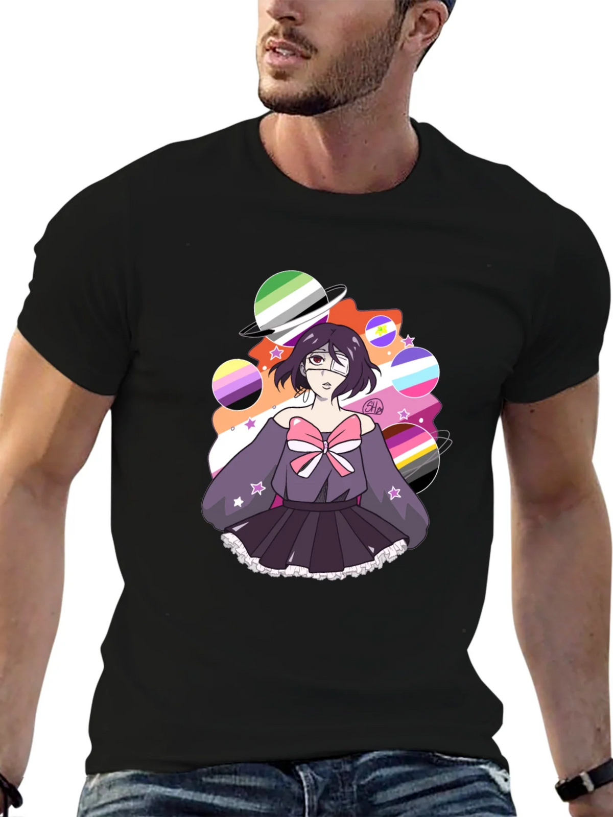 LGBTQ+ Pride Anime Graphic T-Shirt product image 4