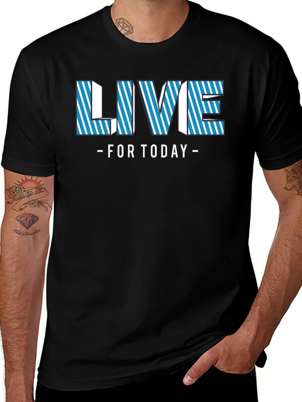 Live For Today Black Graphic Tee product image 1