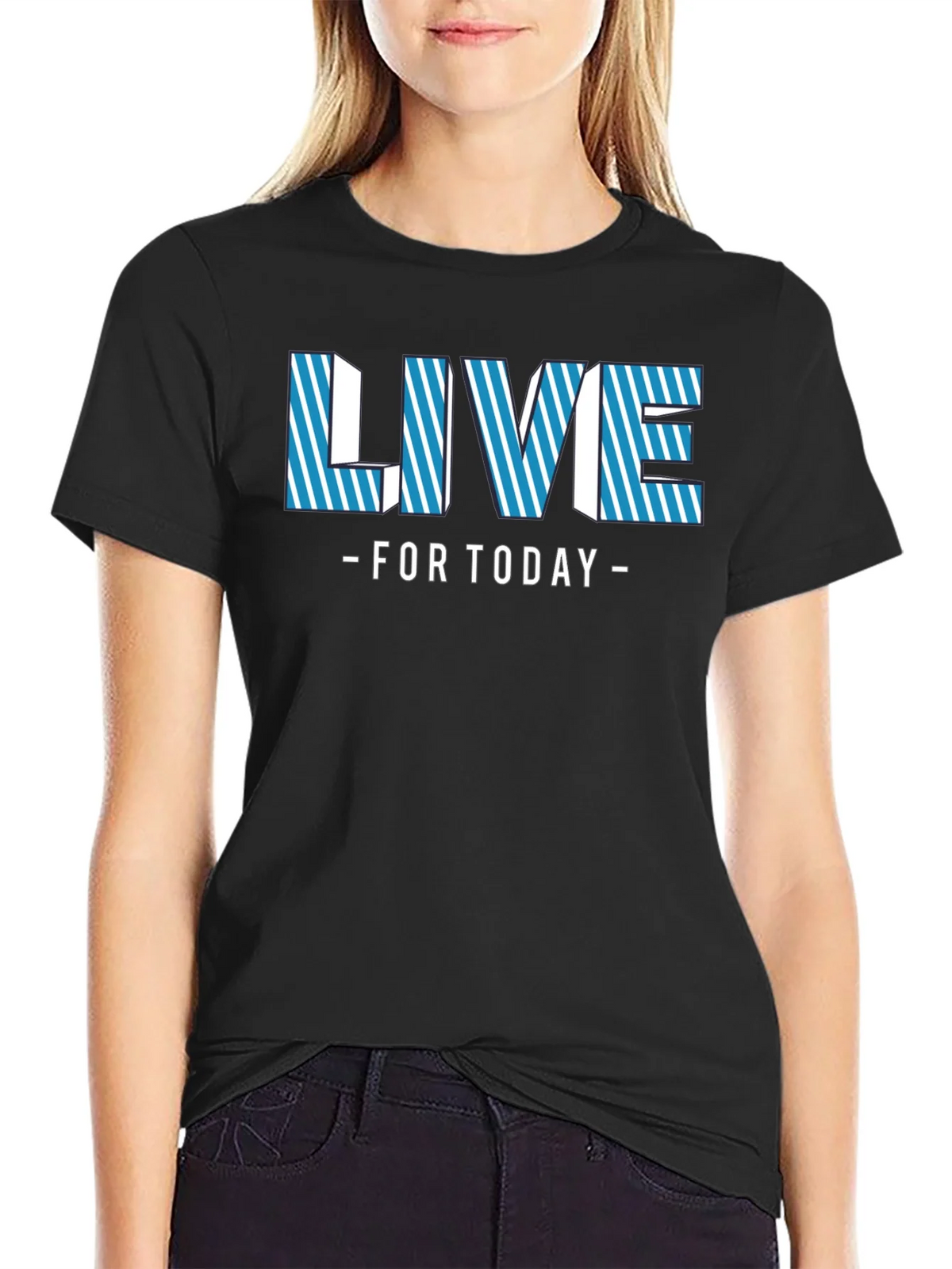 Live For Today Black Graphic Tee product image 2