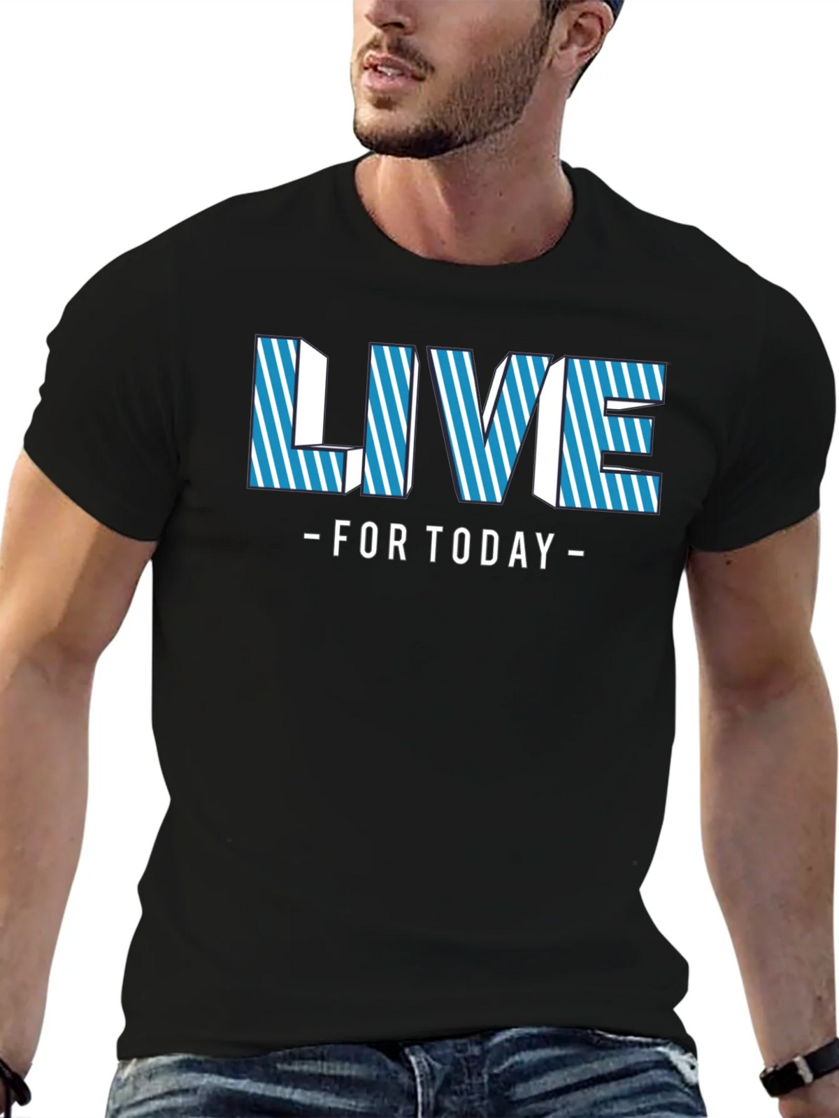 Live For Today Black Graphic Tee product image 6