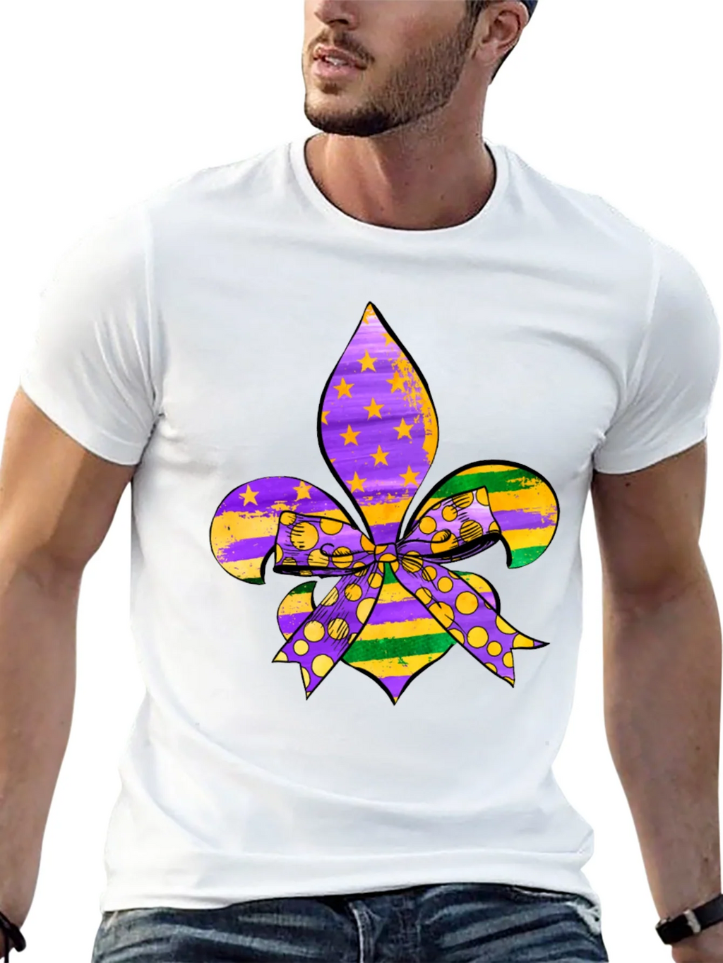 Mardi Gras Fleur-de-lis T-Shirt product image 8