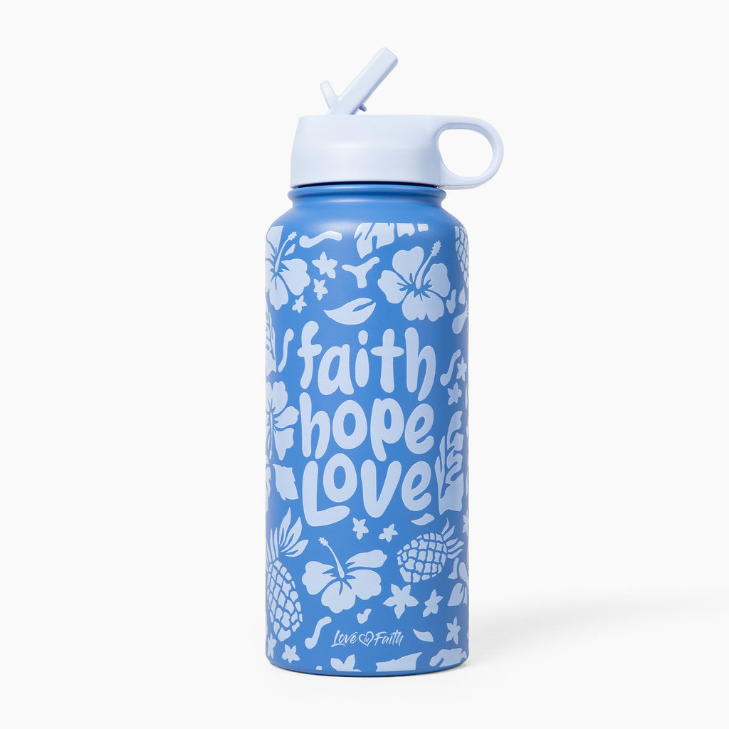 Faith Hope Love Stainless Steel 32oz Bottle