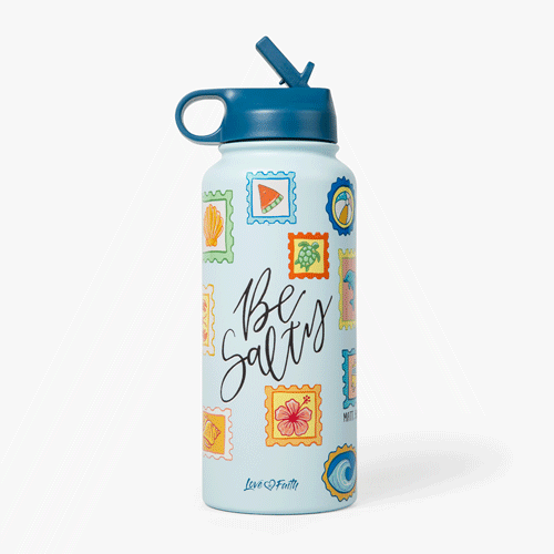 Be Salty Stamps Stainless Steel 32oz Bottle